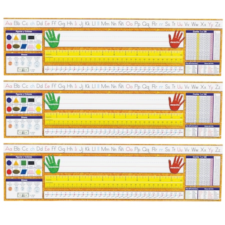 North Star Teacher Resources Traditional Manuscript Spanish Desk Plates, 19 x 5, PK108 NS9007